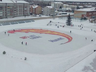 Самая большая и массовая ледовая раскраска в Ишиме! 